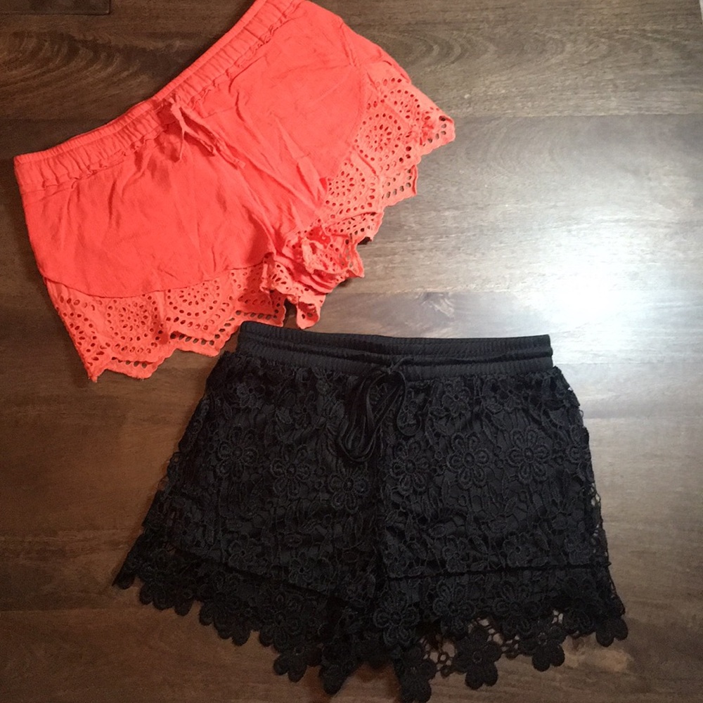 2 pair lace shorts